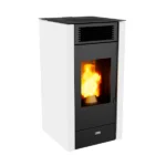 Estufa de pellet 12kW blanco Stove Canadian